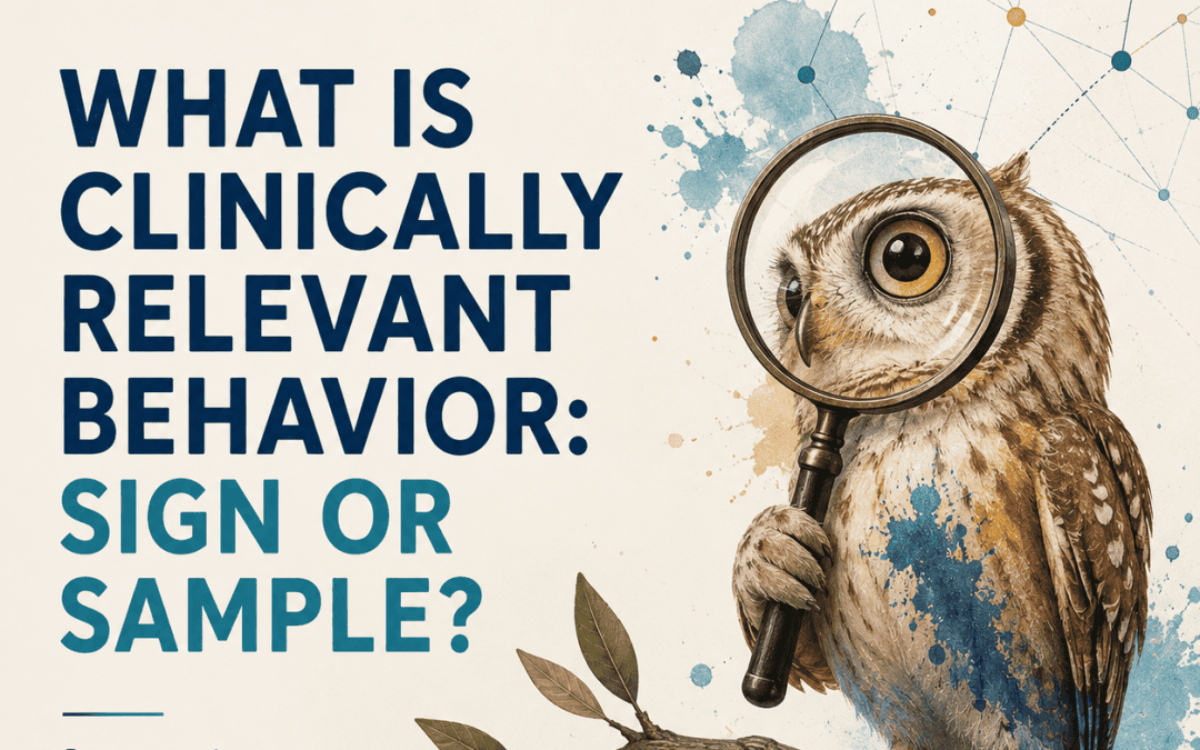 What is ‘clinically relevant behavior’: Sign or sample