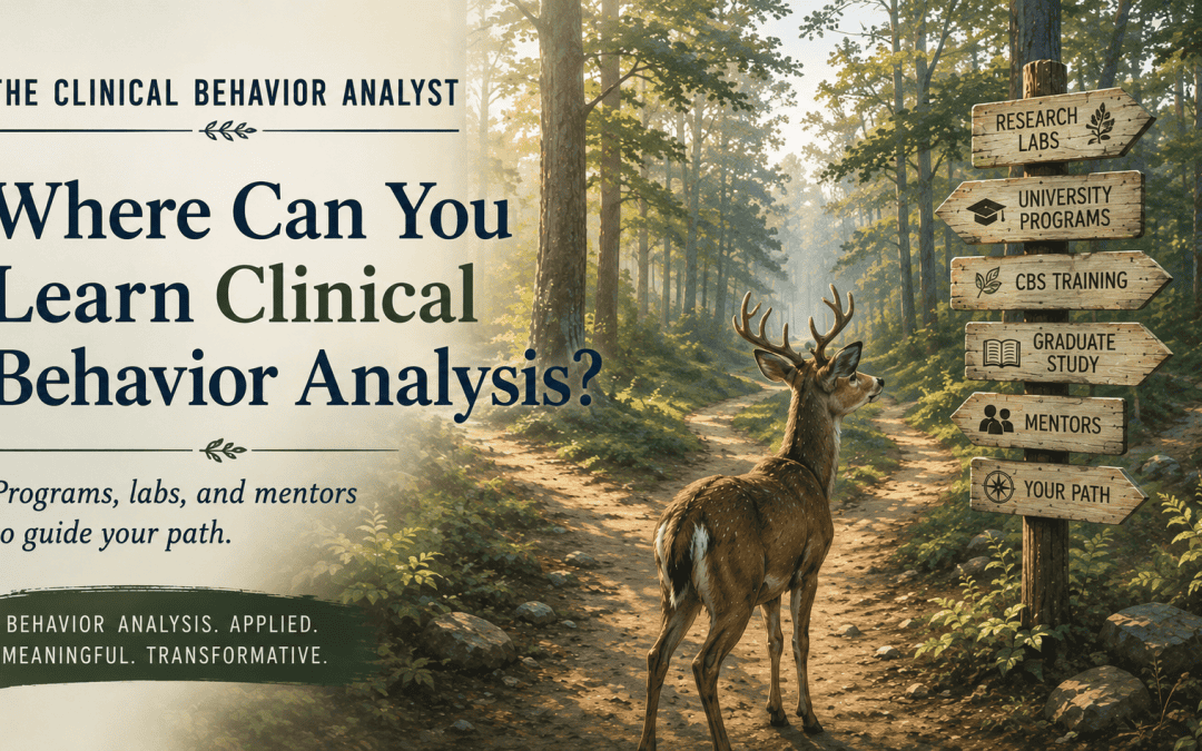 Where to go to study Clinical Behavior Analysis: Programs and advisors with CBA leanings